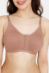 Zivame Everyday Double Layered Non Wired 3/4th Coverage T-Shirt Bra - Maple Sugar — thumbnail 4